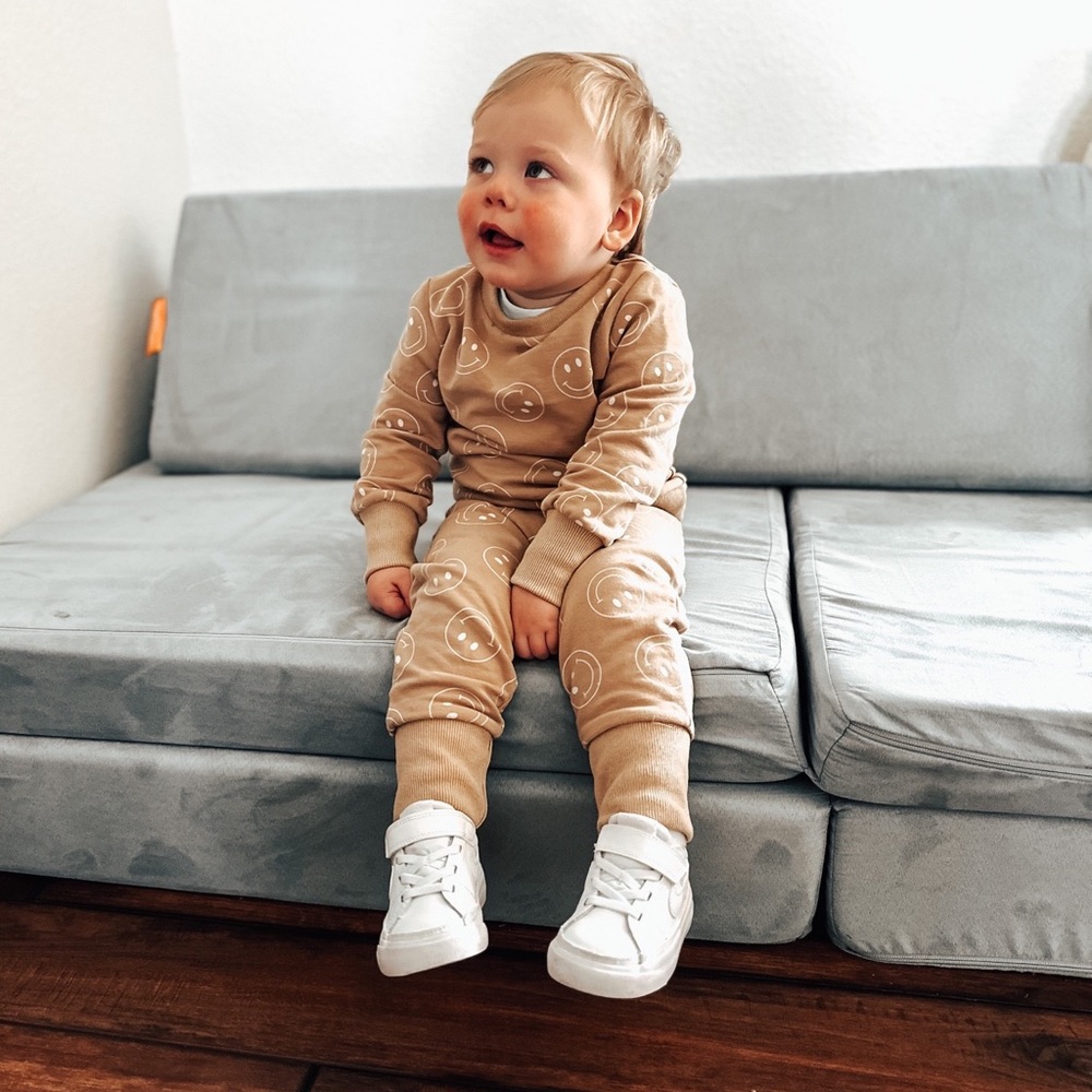 Toddler Forever French Baby Smiley Sweat Set